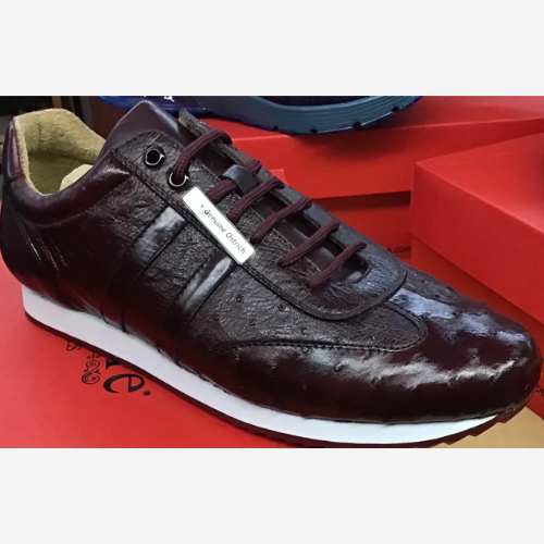 Dark Burgundy Ostrich